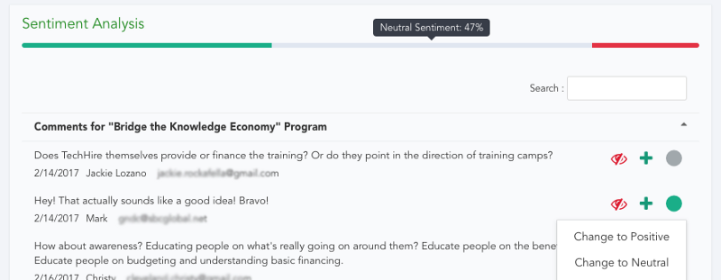 Sentiment Analysis on public comments for an Austin, TX workforce program. (Kevin built this)