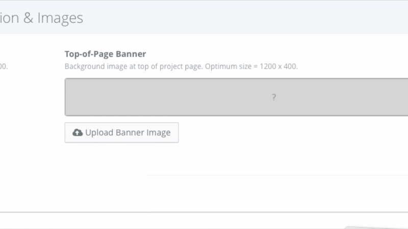Add a banner image and project description
