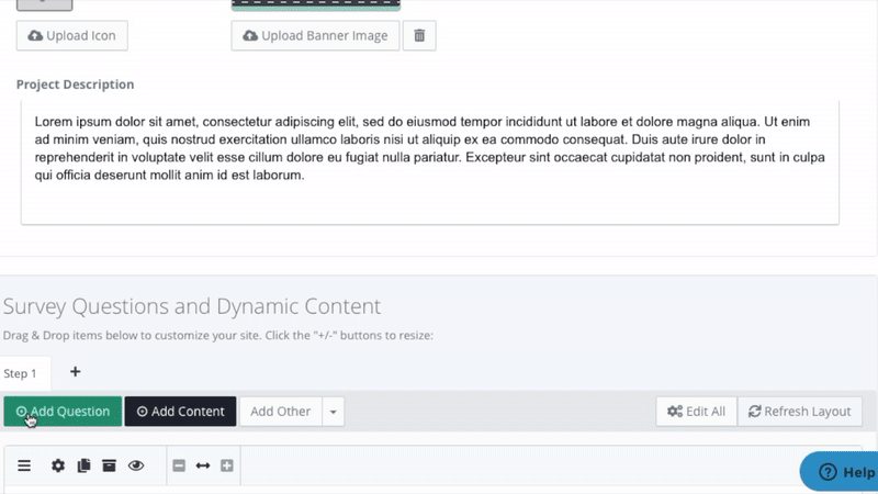 Add dynamic questions